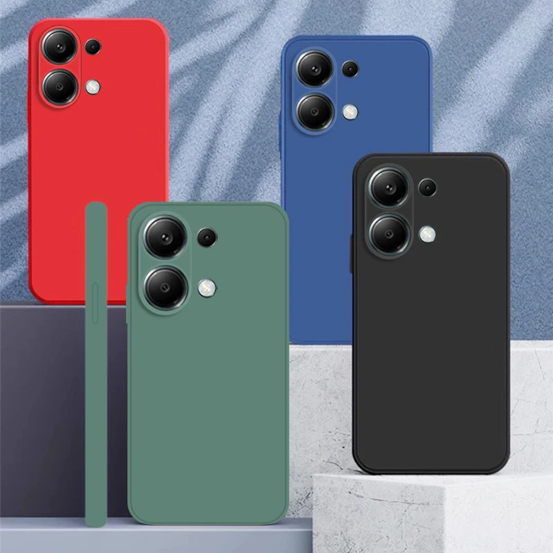 Per Xiaomi Poco M6 Pro 4G Custodia Poco M6 Pro Cover Soft Liquid Silicone Bumper Custodie Protettive Per Xiaomi Poco M6 Pro Funda