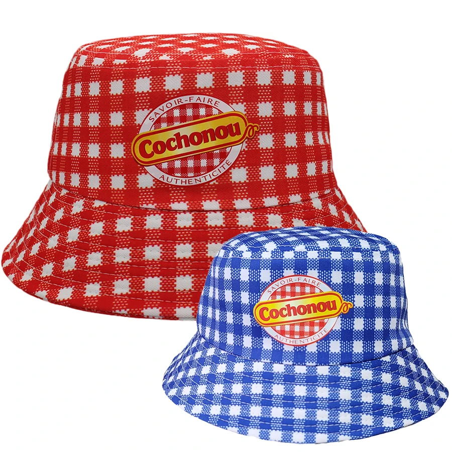 Fashion Bob Cochonou Cappelli Red Plaid Style France Cappelli A Secchiello Per Uomo Donna Unisex Traspirante Outdoor Panama Fisherman Bob Hats