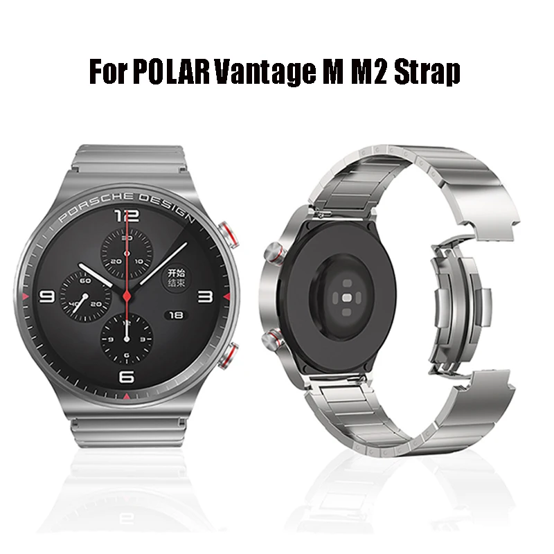 Cinturino In Metallo Originale Porsche Per Polar Vantage M M2 Cinturino Smartwatch Braccialetti Polar Grit X Pro Titan Correa 22Mm Bracciale Bel