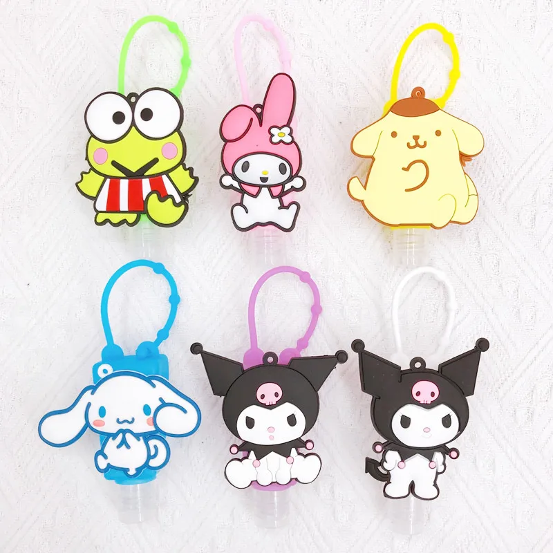 Sanrio Kuromi Mymelody Purin Cinnamoroll Keroppi Disinfettante Per Le Mani Bottiglia Vuota Uscire Portatile Può Appendere Bottiglia Disinfettante Per 