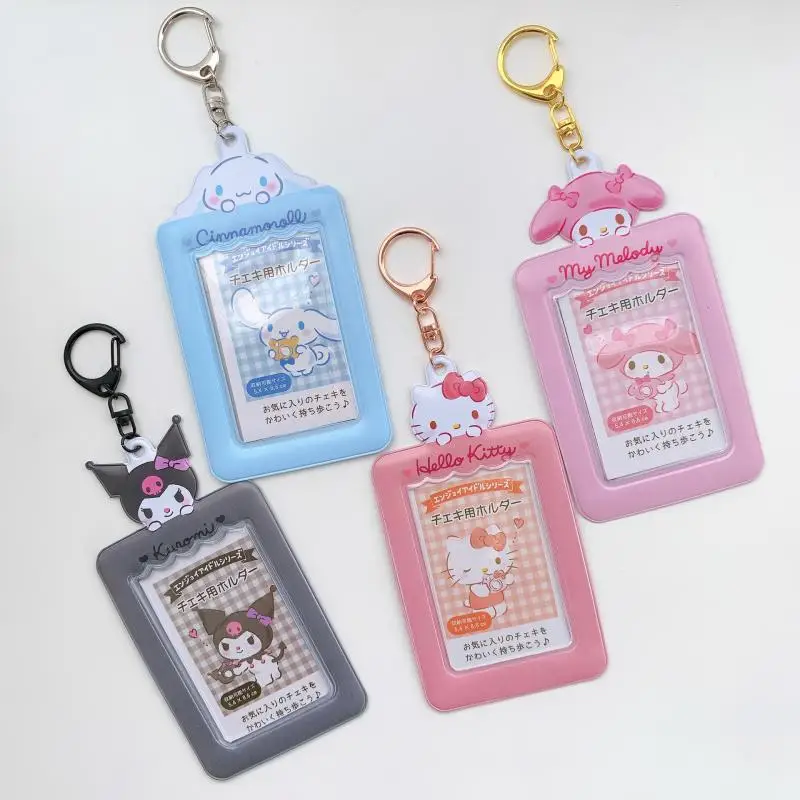 Sanrio Hello Kitty Kuromi My Melody Cinnamoroll Cute Cartoon Anime Card Holder Photo Card Holder Ciondolo Storage Bag
