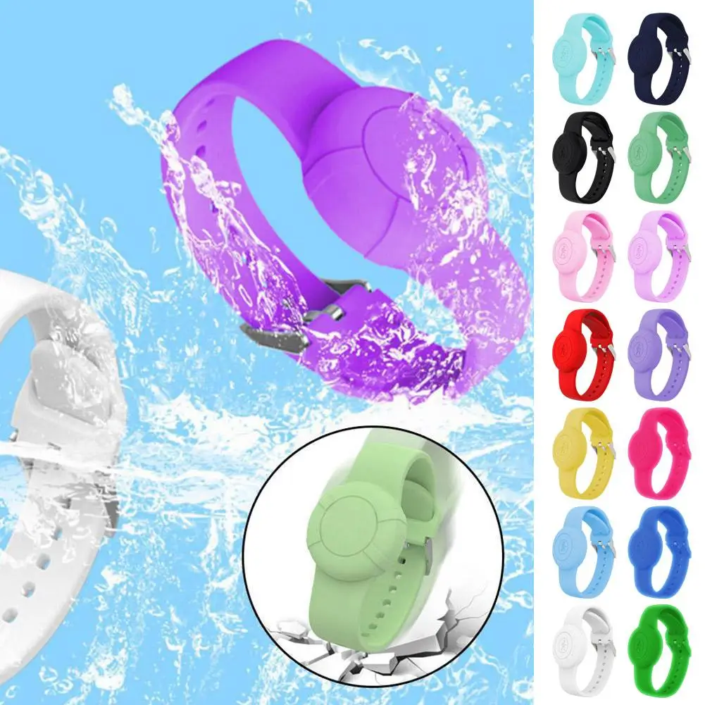 Nuovo Impermeabile Per Apple Airtag Holder Wristband Kids Custodia In Silicone Bracciale Bambini Per Airtags Case Watch Band