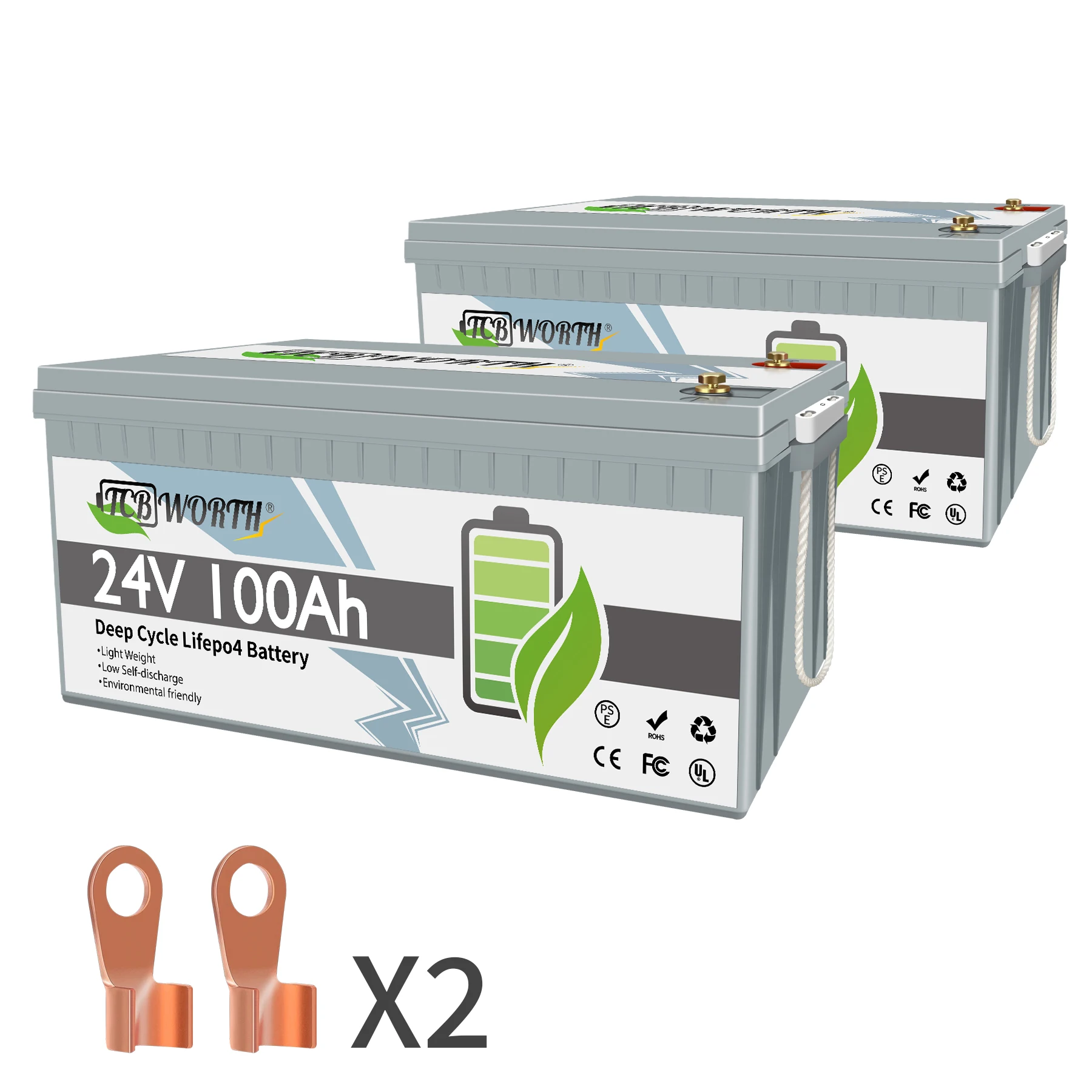De Stock Bms Long Life Rv Lifepo4 24V 100Ah Batterie Agli Ioni Di Litio A Ciclo Profondo Lifepo4 Batteria Per Accumulo Solare Di Energia