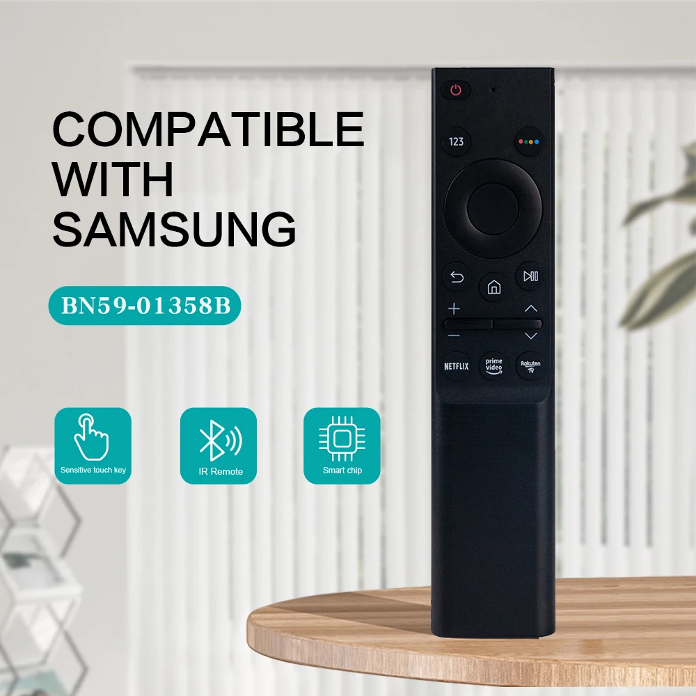Telecomando Tv Bn59-01358 Per Telecomandi Tv Samsung Serie Smart Qled Con Pulsante Rakuten Netflix Www Bn59-01350