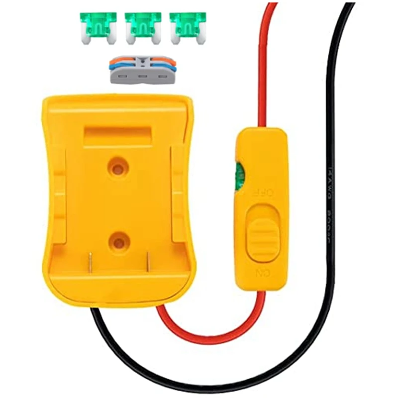 Adattatore Ruota Di Alimentazione Kit Convertitore Batteria 18V Per Batteria Dewalt 20V Per Dewalt Dcb205 Dcb206 Dcb203