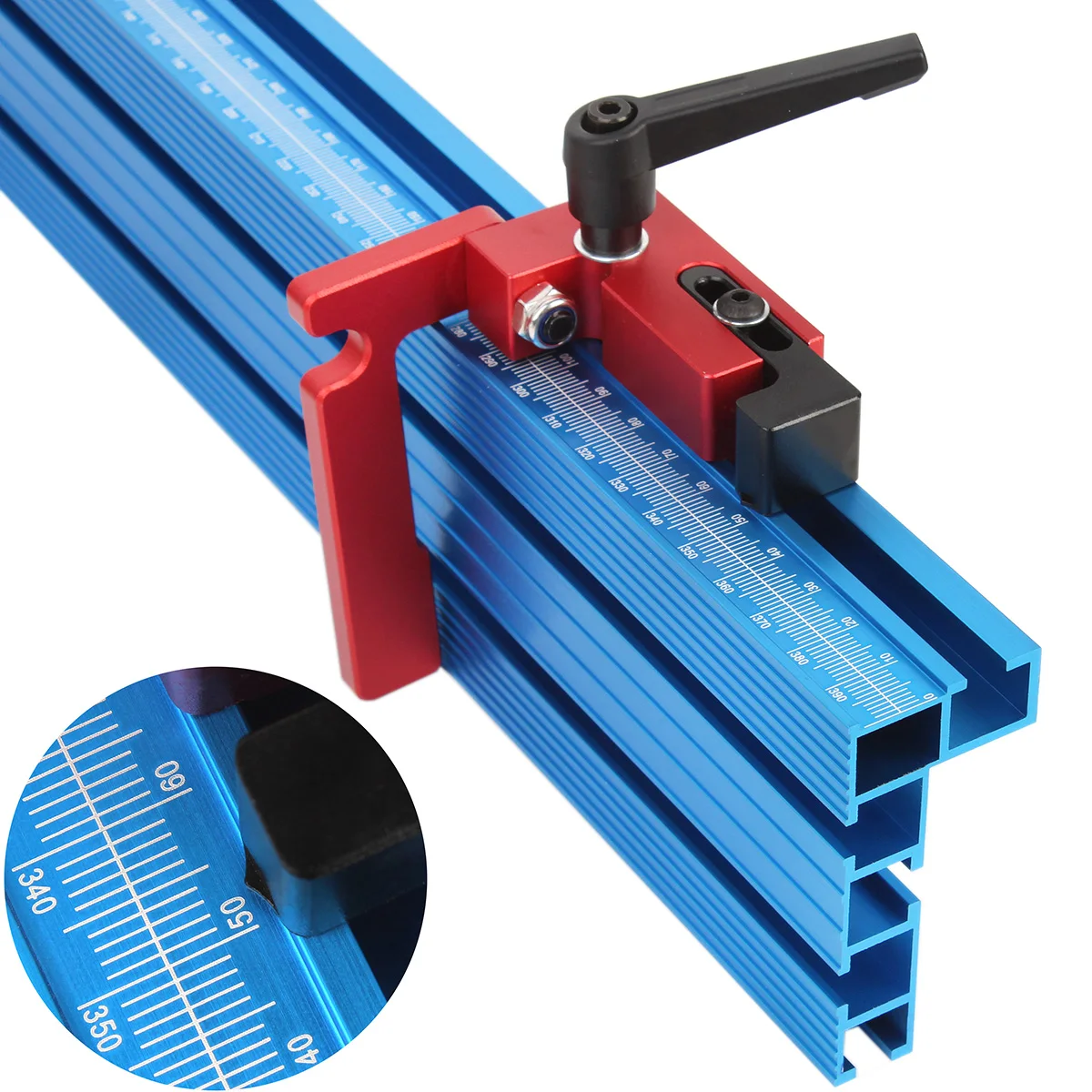 75 Tipo Blu Profilo In Alluminio Router Fence 40/50Cm Multi T-Track Table Saw Fence Lavorazione Del Legno T-Slot Mitra Track Fence Stopper