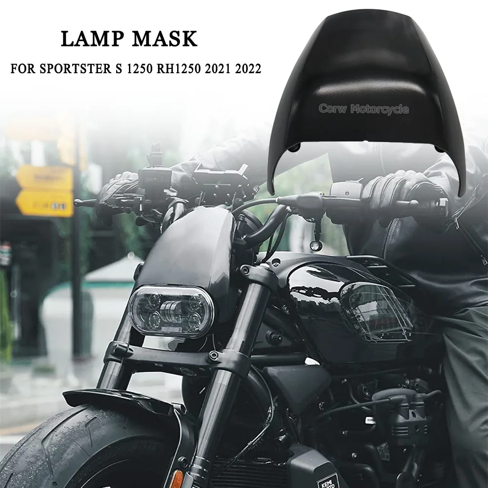 Nuova Moto Nero Bianco Scheinwerfer Maske Lampada Maschera Per Sportster S 1250 Rh1250 Rh 1250 2021 2022