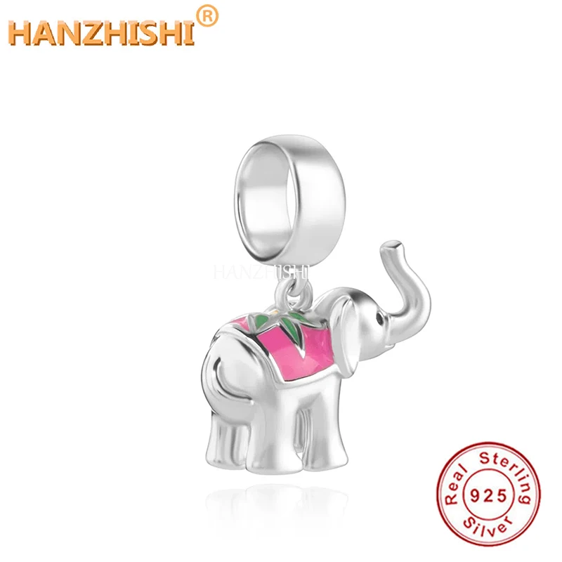 Charms Elefante Tailandese Ciondolo In Argento Sterling 925 Perline Animali Misura Donna Uomo Bracciali In Argento Accessori Gioielli Originali