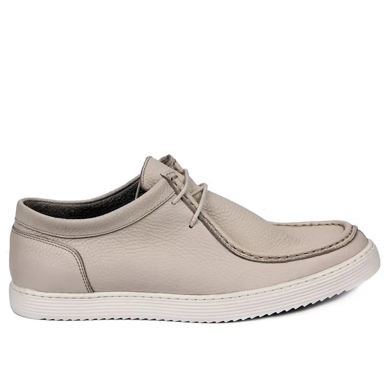 Vela Lakers-Beige Scarpe Maschili In Pelle
