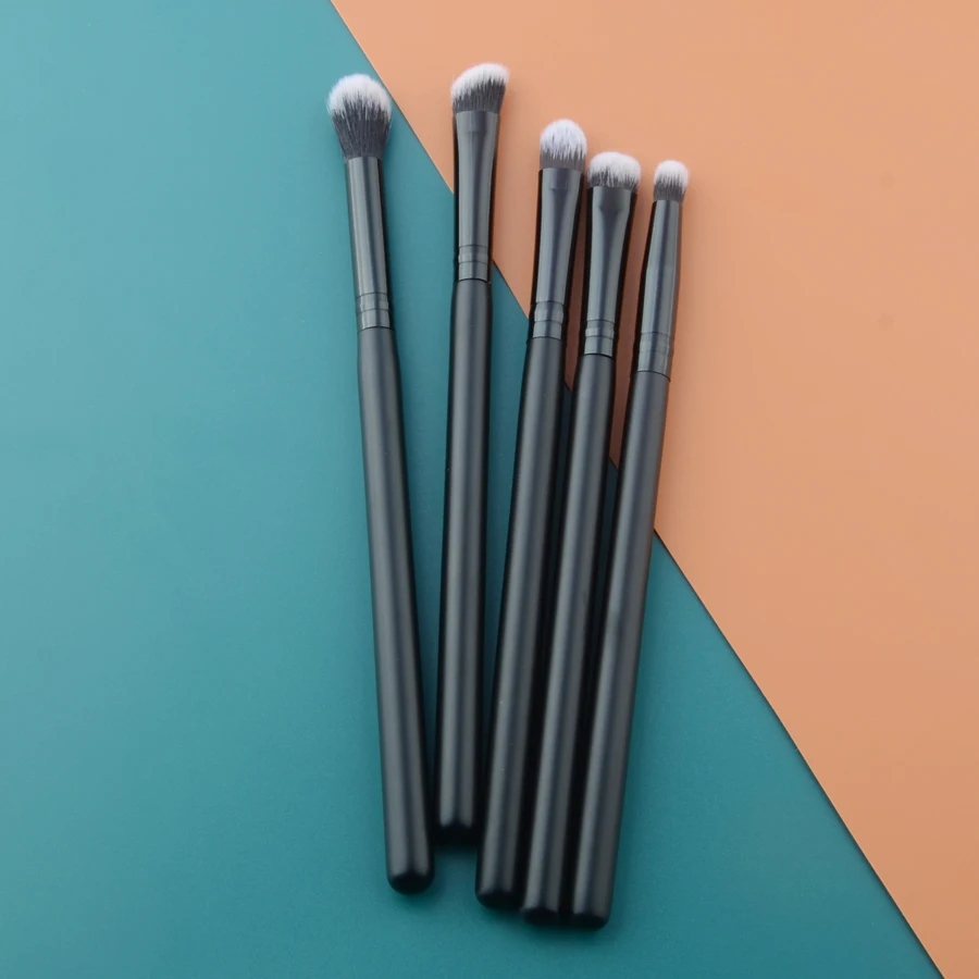 5 Pz/Set Pennello Trucco Ombretto Di Base Pennelli Trucco Ombretto Nero Sbavatura Piega Strumenti Cosmetici