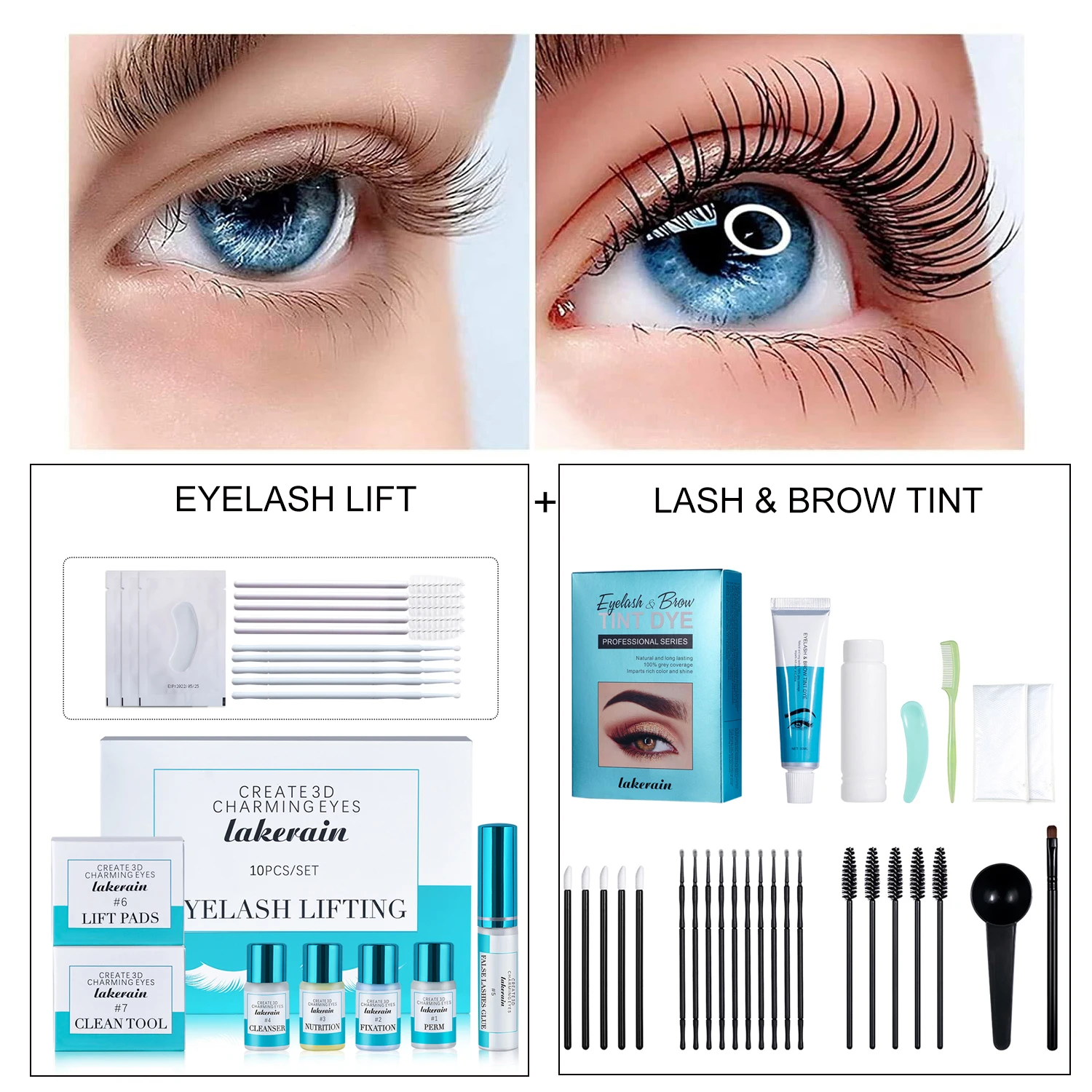 Kit Per Il Sollevamento E La Tinta Delle Ciglia Set Per Il Sollevamento Delle Ciglia E Delle Sopracciglia Per Il Sollevamento Delle Ciglia Nero Set Pe