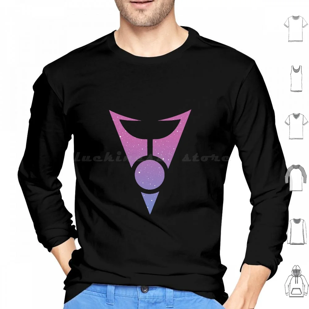 Space Irken Logo [ Invader Zim] Felpe Con Cappuccio Manica Lunga Invader Zim Zim Irken Space Gir Dib Gaz Invaser Florpus Entra Nel