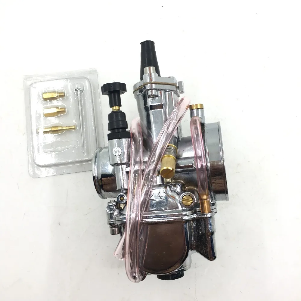 Il Trasporto Libero 24 Millimetri Pwk 24 Carb Carburatore Carburatore Jog Rtl250 Cr80 Cr125 Chrome Dirt Bike Fit Per Keihin