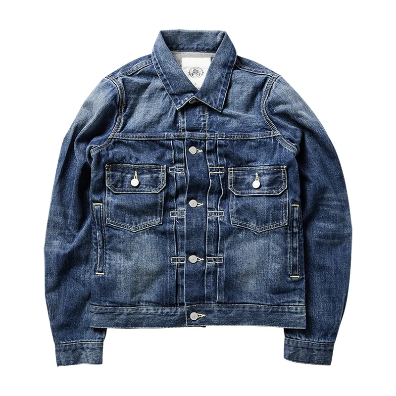 Red Tornado Riproduzione Vv 101 Giacca Di Jeans Danneggiata Selvedge Jean Lavato Blu