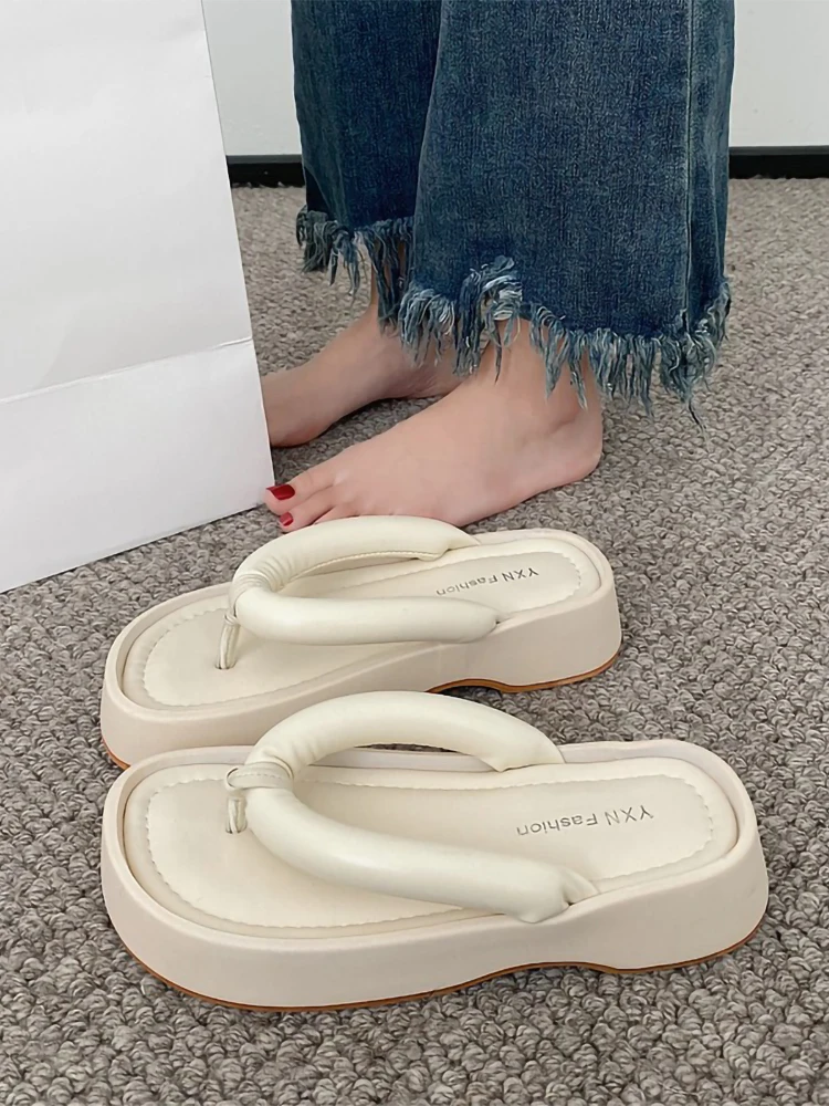 Pantofole Da Casa Platform Shoes Slides Sliders Moda Donna Low Shale Infradito In Gomma Da Spiaggia Femminile 2023 Luxury Flat Summer Sabo