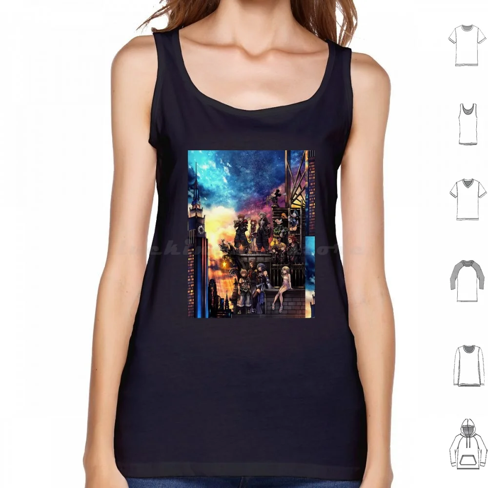 The New Kingdom Canotte Stampa Cotton Kingdom Hearts Kh Sora Roxas Riku Cinema Film Anime Movie Game Gaming Games