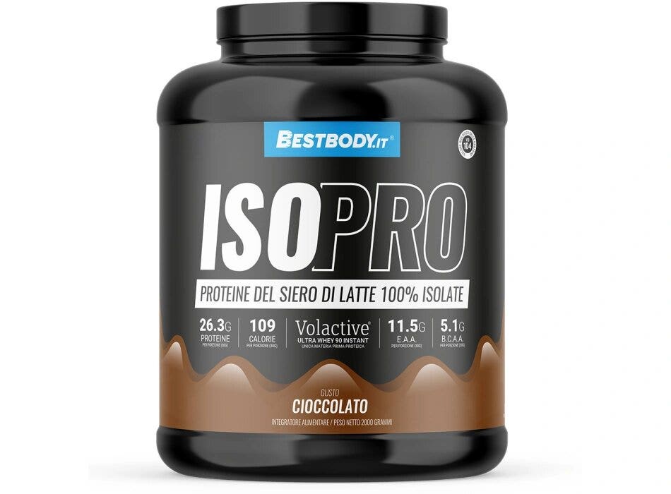 BestBody IsoPro Volactive® Proteine del Latte 100% Isolate Gusto Cioccolato 2Kg