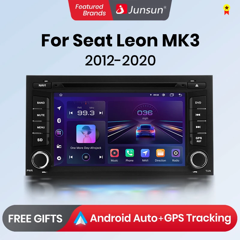 Awesafe Ai Voice 2 Din Android Auto Radio Per Seat Leon Mk3 5F 2012 - 2018 Carplay Car Multimedia Rds Dsp Gps No 2Din Autoradio