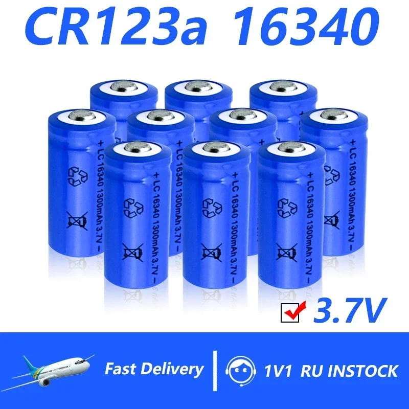Batteria Al Litio Cr123A, Batteria Ricaricabile Cr123A, Batteria Cr123A, Batteria 16340, Batteria Ricaricabile 16340 Per Cella Torcia