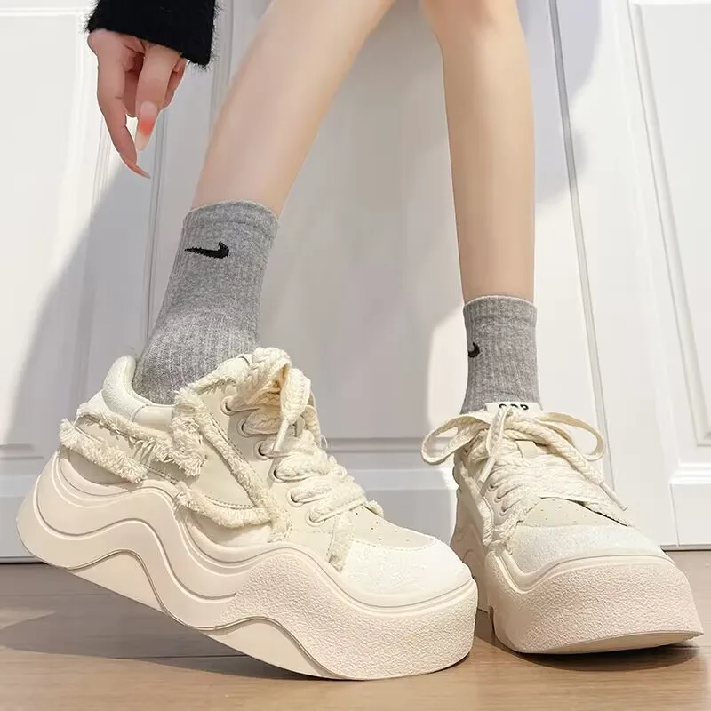 Pagnotta Scarpe Casual Da Donna Sneakers Con Suola Alta Zapatillas Comodas Zapatos De Mujer Zapatillas De Deporte Tenis Feminino Traf