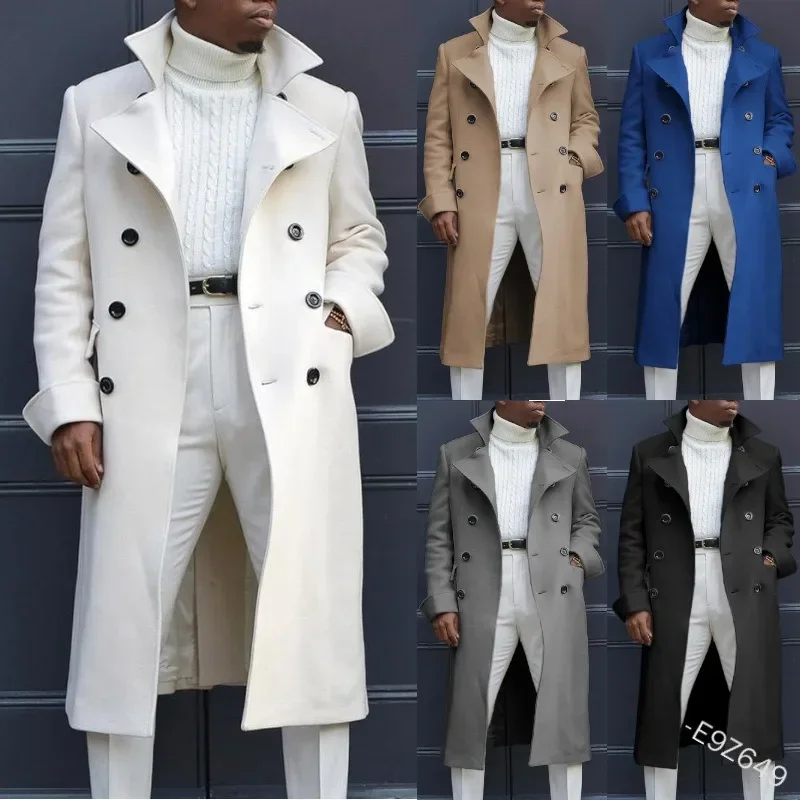 2024 Autunno Inverno Nuovo Cappotto Moda Uomo Cappotto Largo Britannico Trench Di Media Lunghezza Casual Quotidiano Confortevole