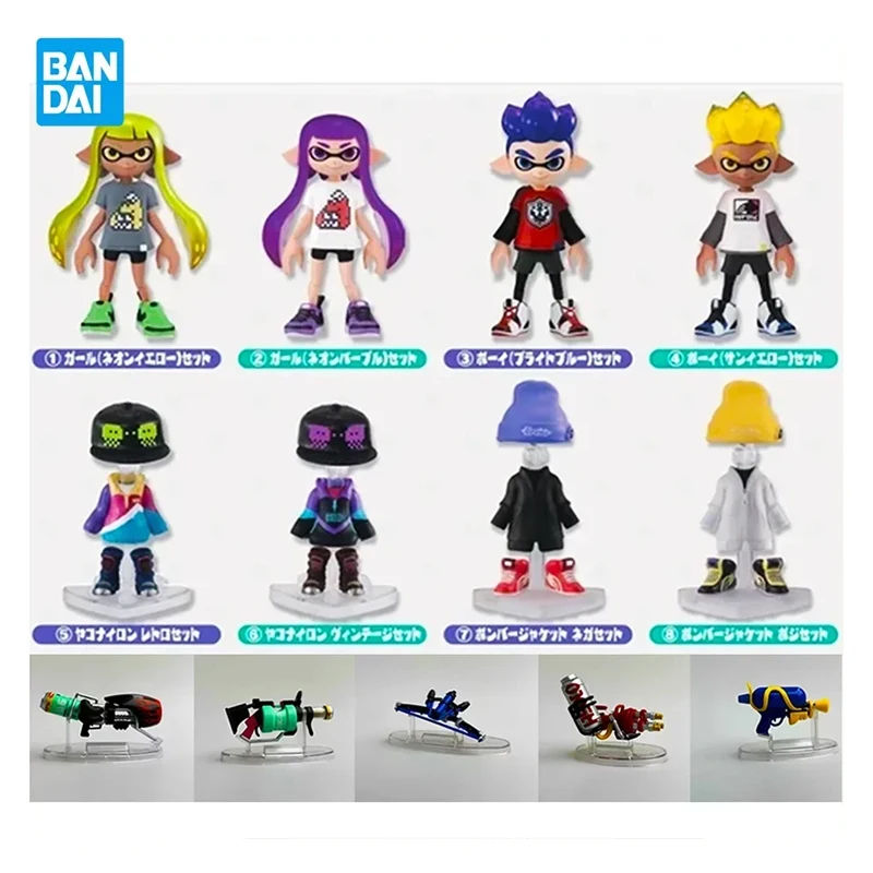 Bandai Original Splatoon Action Figure Splatoon 3 Pistola Per Armi Con Abiti Intercambiabili Modello Splatoon