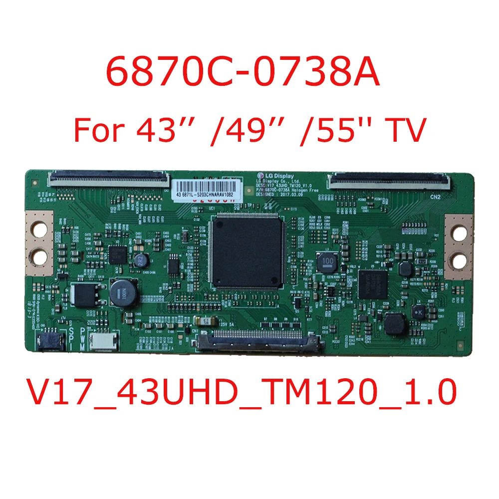 Muslimoriginal Sony T-Con Board 6870C 0738A Per Tv 43 ''49'' 55 ''Logic Board Muslimatexlimah 6870C 0738A