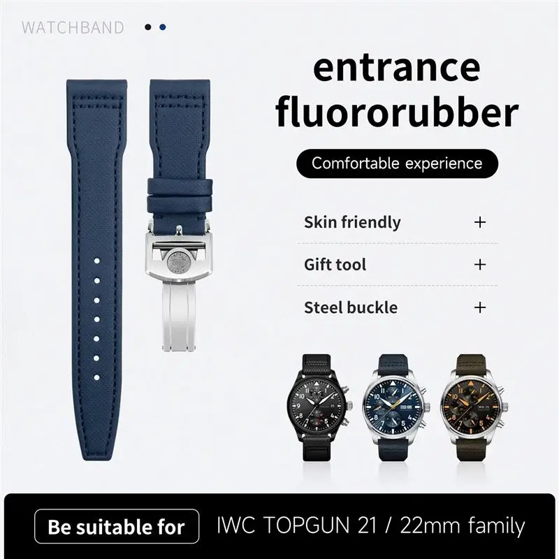Fkmbd Per Iwc Spitfire Mark 18 Portugieser Portofino Top Gun Pilot Iw3777 Wristband 20Mm 21Mm 22Mm Nylon Canvas Leather