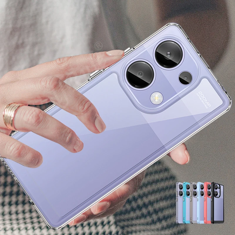 Per Cover Redmi Note 13 Pro Case Xiaomi Redmi Note 13 Pro Plus Antiurto Colore Trasparente Clear Fundas Redmi Note 13 Pro 4G