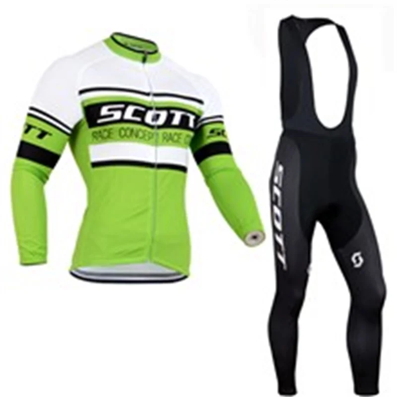 2024 Scott Cycling Jersey Set Premium Anti-Uv Manica Lunga Downhill Cycling Suits Autunno Quick-Dry Pro Racing Uniform