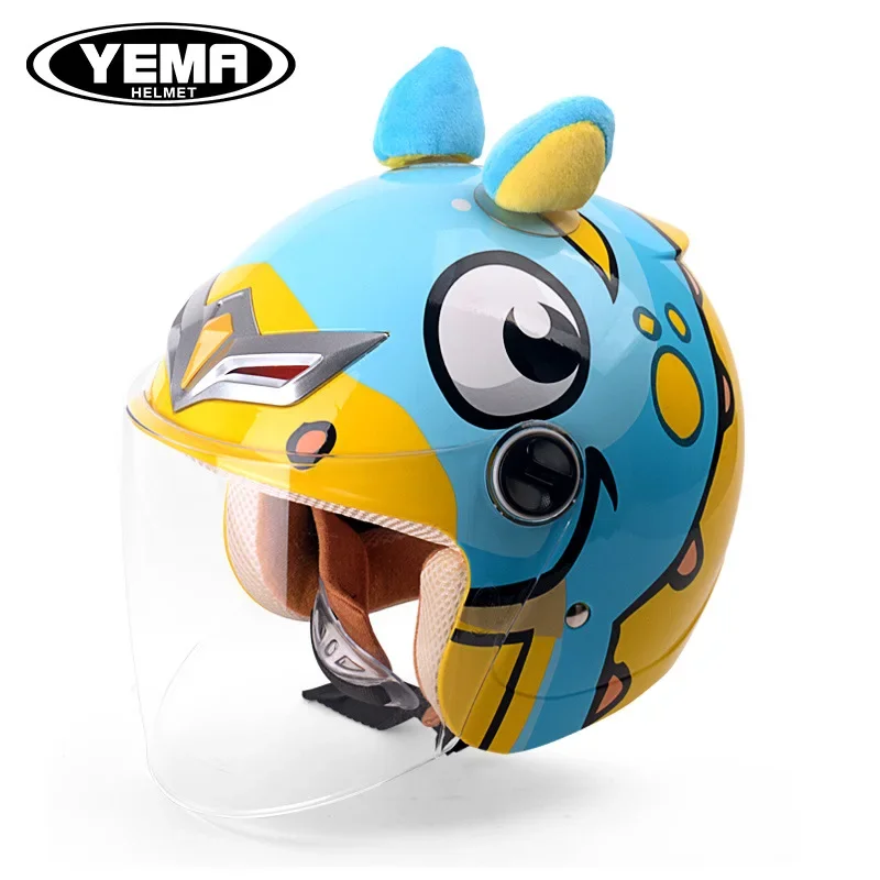 Yema Casco Moto Motocross Per Bambini Carino Inverno Caldo Comodo Motos Caschi Di Sicurezza Per Bambini Vestito Per 3-9 Anni