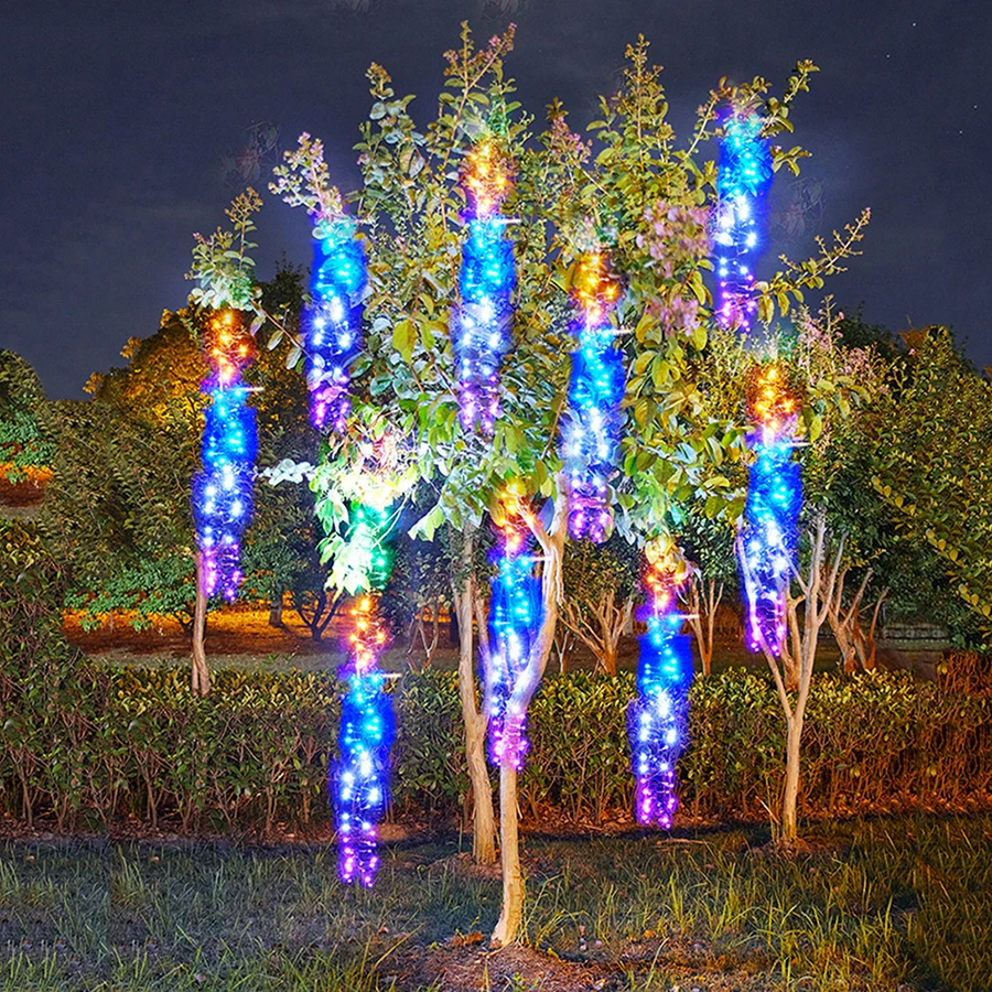120/360 Led Meteor Shower Rain Light Novità Christmas String Light Outdoor Icicle Snow Falling Light Garland For Garden Tree