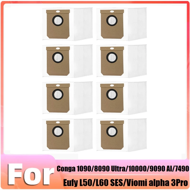 Sacchetto Della Polvere Per Conga 1090/8090 Ultra/10000/9090 Ai/7490/Eufy L50/L60 Ses/Viomi Alpha 3Pro Sostituzione Dell'Aspirapolvere
