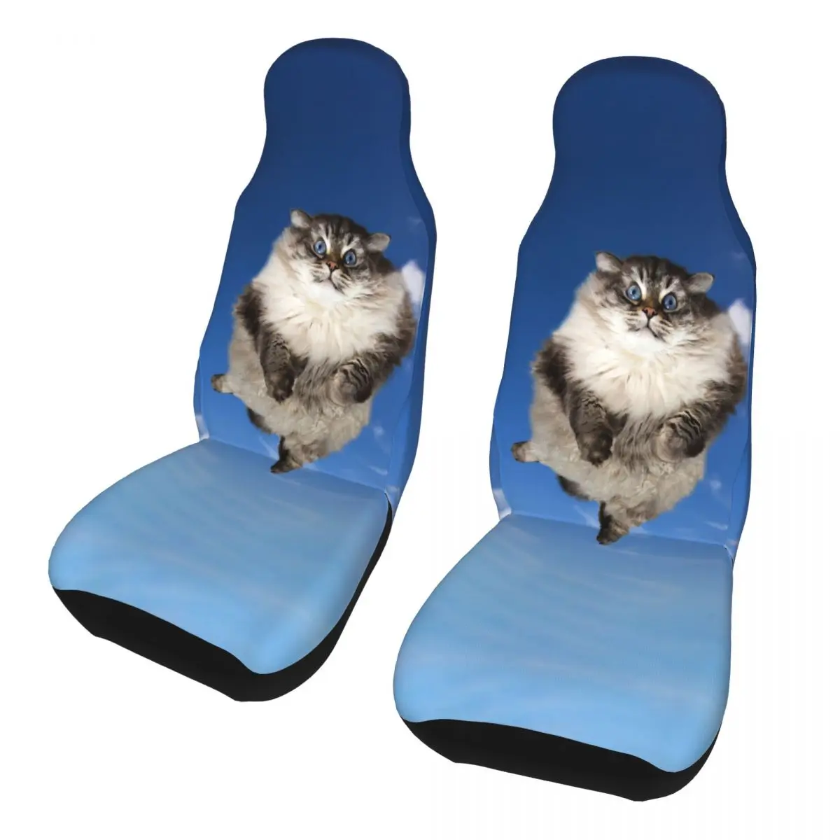 Divertente Gatto Che Vola Tra Le Nuvole Cielo Blu Coprisedile Universale Per Auto Coprisedili Per Auto Da Donna Quattro Stagioni Accessori Per Auto In