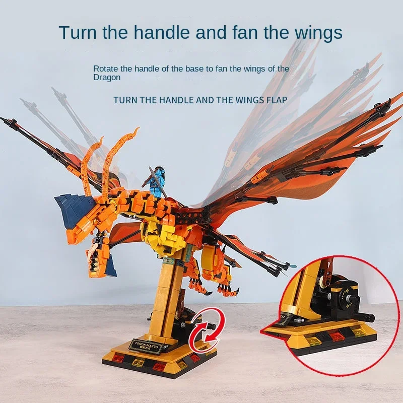 Avatar Flying Dragon Rider Model Figure Mobili Compatibili Con Lego Dragon Jigsaw Building Block Toys Decorazione Del Desktop