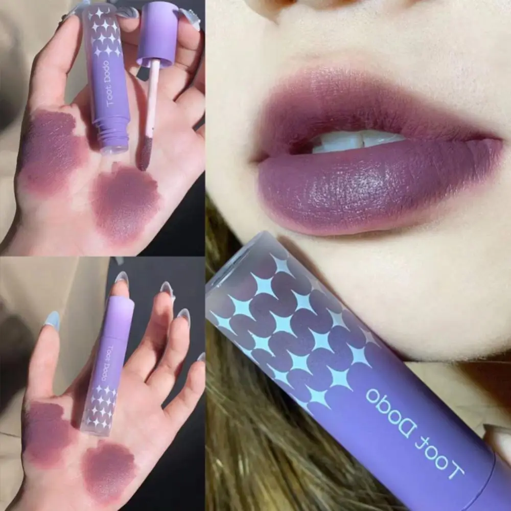 Toot Dodo Lip Gloss Cute Sweet Cool Lip Glaze Matte Lipstick Nero Rosso Viola Lip Glaze Waterproof Sexy Lip Makeup Cosmetics