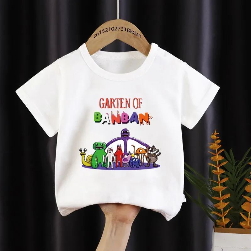 Garten Of Banban Print Cartoon Kids T-Shirt Cute Boys Girls Funny Clothes Baby T Shirt Summer Children Tops