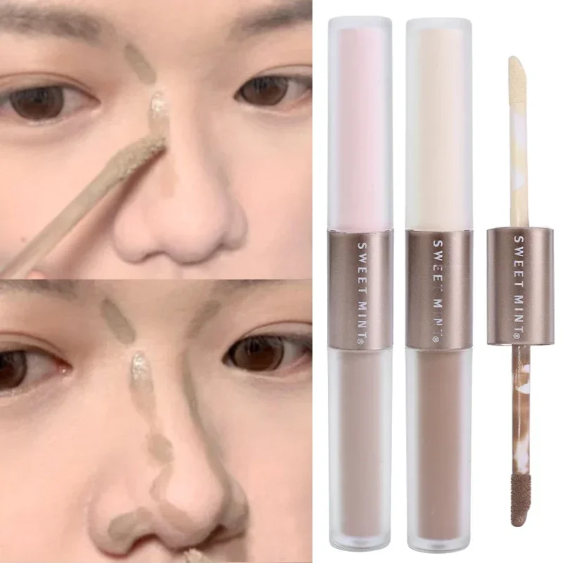 2 In 1 Contour Stick Face Bronzer Makeup Double-Ended Liquid Waterproof Contouring Hlighter Contouring Makeup Stick Cosmetic