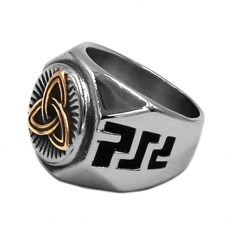 Claddagh Irish Pattern Biker Ring Anello Di Gioielli In Acciaio Inossidabile Biker Men Rings Wholesale 752B