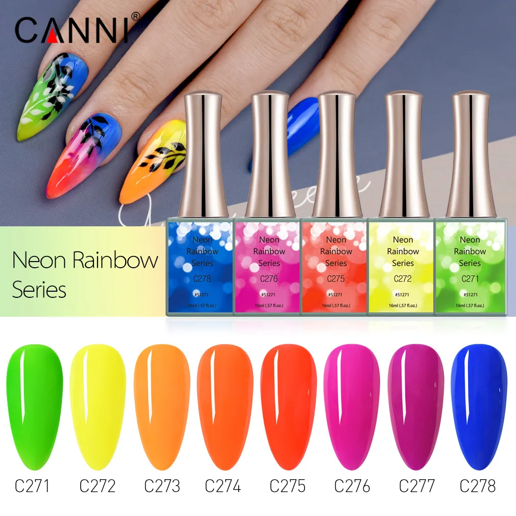 Venalisa 16Ml Canni Neon Rainbow Nail Gel Polish Pearl Bright Sequin Gel Lacca Copertura Completa Gel Semi Permanente Smalto Per Unghie
