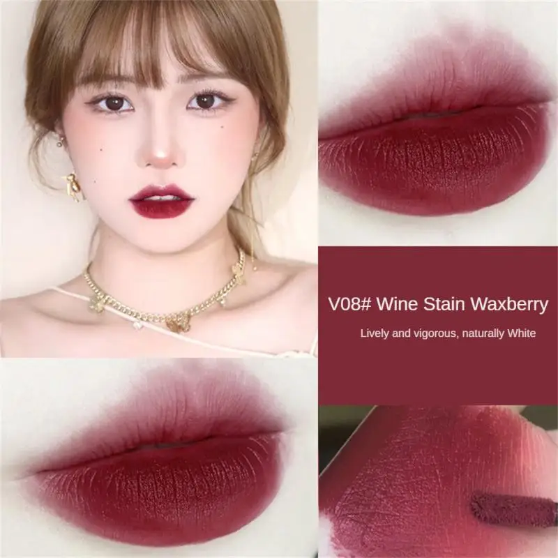 8 Colori New Lip Glaze Lip Mud Lip Gloss Matte Mist Waterproof Makeup Clear Velvet Lipstick Makeup Collezione Autunno Inverno