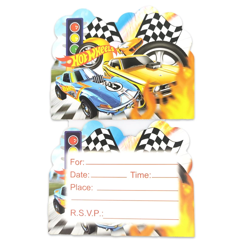 10 Pz/Lotto Baby Shower Party Kids Favors Monster Car Theme Decorazioni Di Buon Compleanno Biglietti D'Invito