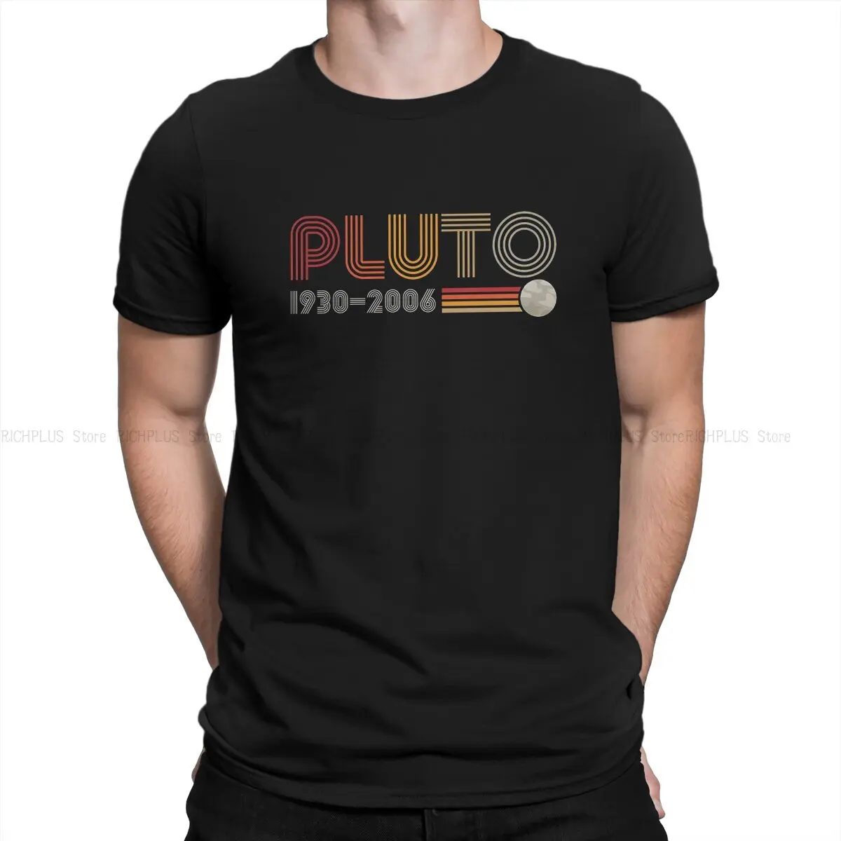 Maglietta Pluto Planet Maglietta Retrò Elegante In Poliestere Homme Maglietta Da Uomo Nuovo Design Trendy