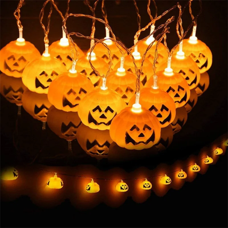 Halloween Pumpkin Led String Lights Atmosfera Interna Decorazione Natalizia Girl Room Battery Lights Outdoor Waterproof Outdoor