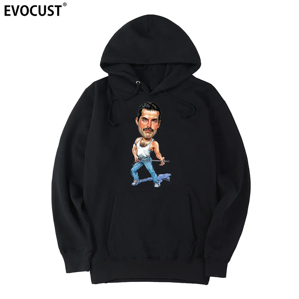 Queen Band Fans Freddie Mercury Art Uomo Felpe Con Cappuccio Felpe Donna Unisex Cotone Pettinato