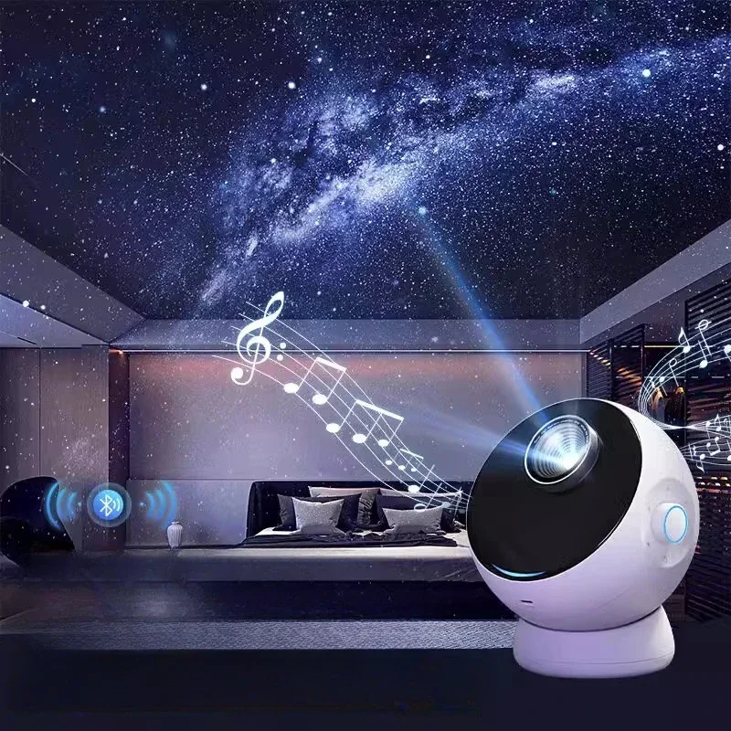 Home Planetarium Star Projector Galaxy Starry Projector Night Light 360 ° Regola Altoparlante Bluetooth Per Camera Da Letto Regalo Di Compleanno Per B