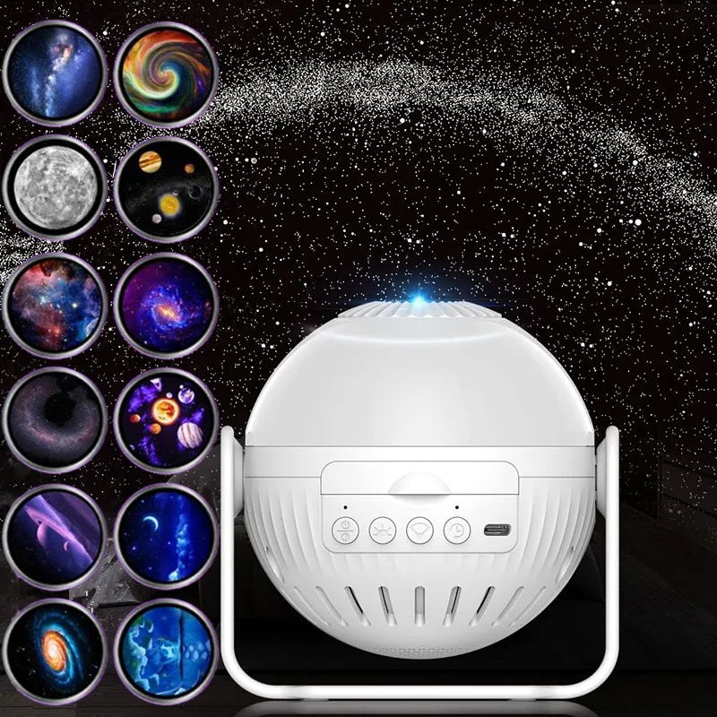 25 In 1 Led Star Night Lights Galaxy Projector Ruota Planetarium Starry Sky Proiettore Lampada Bambini Camera Da Letto Room Decor Nightlights