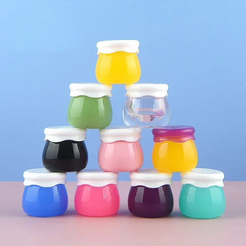 1 Pz 5Ml Portatile Lucidalabbra Bottiglia Vuota Carino Miele Balsamo Di Plastica Contenitore Barattolo A Forma Di Riutilizzabile Con Cucchiaio Piccolo