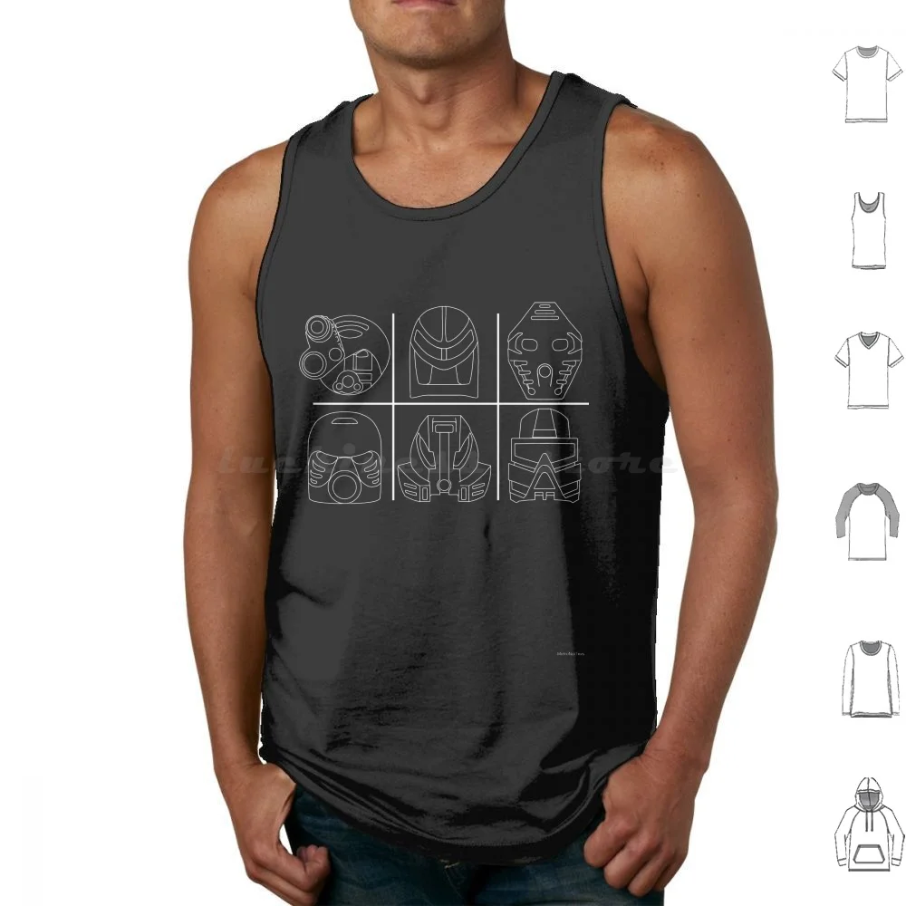 Bionicle Grandi Maschere Di Power Tank Tops Stampa Bionicle In Cotone