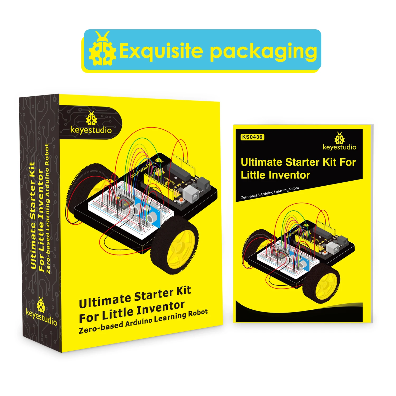 Kidsbits Ultimate Robot Car Starter Kit Per Arduino Little Inventor (Zero-Based Learning Arduino Robot) Kit Di Studio Di Programmazione